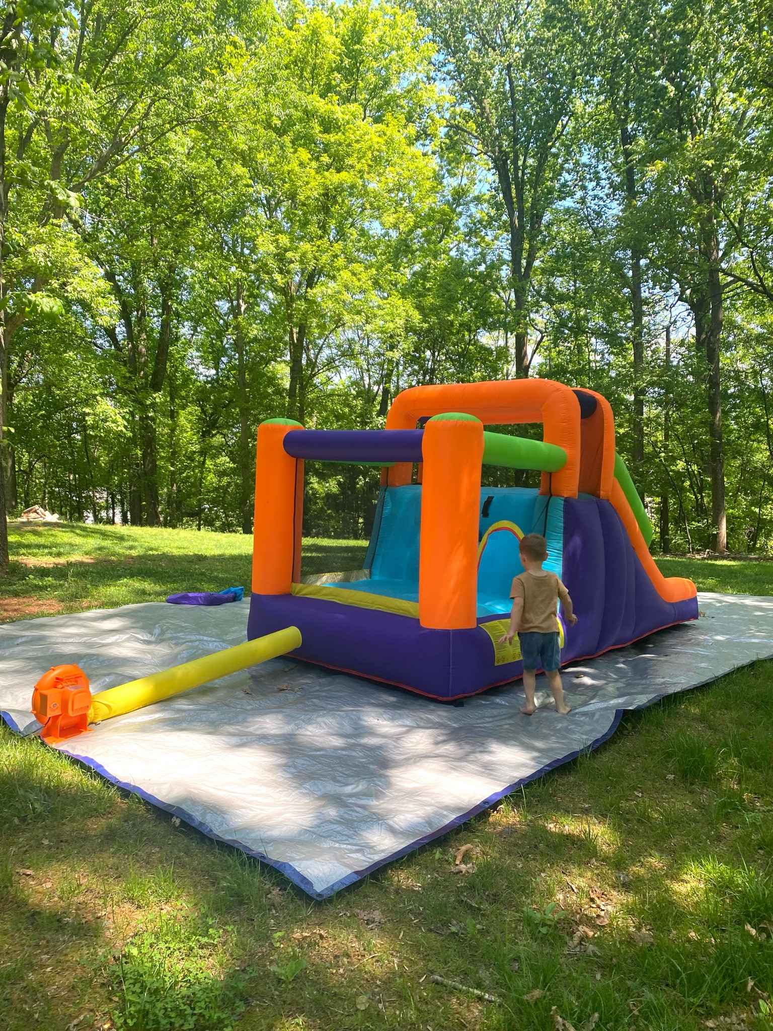 We have had this bouncy house for about two years now and we love it!! We’ve used it both indoors and outdoors. If I ever have a big outdoor project to do I’ll set this up for the kids and it keeps them busy for the entire day! We put a tarp under it to keep it from getting super dirty, it works great. 

#LTKfamily #LTKkids #LTKGiftGuide