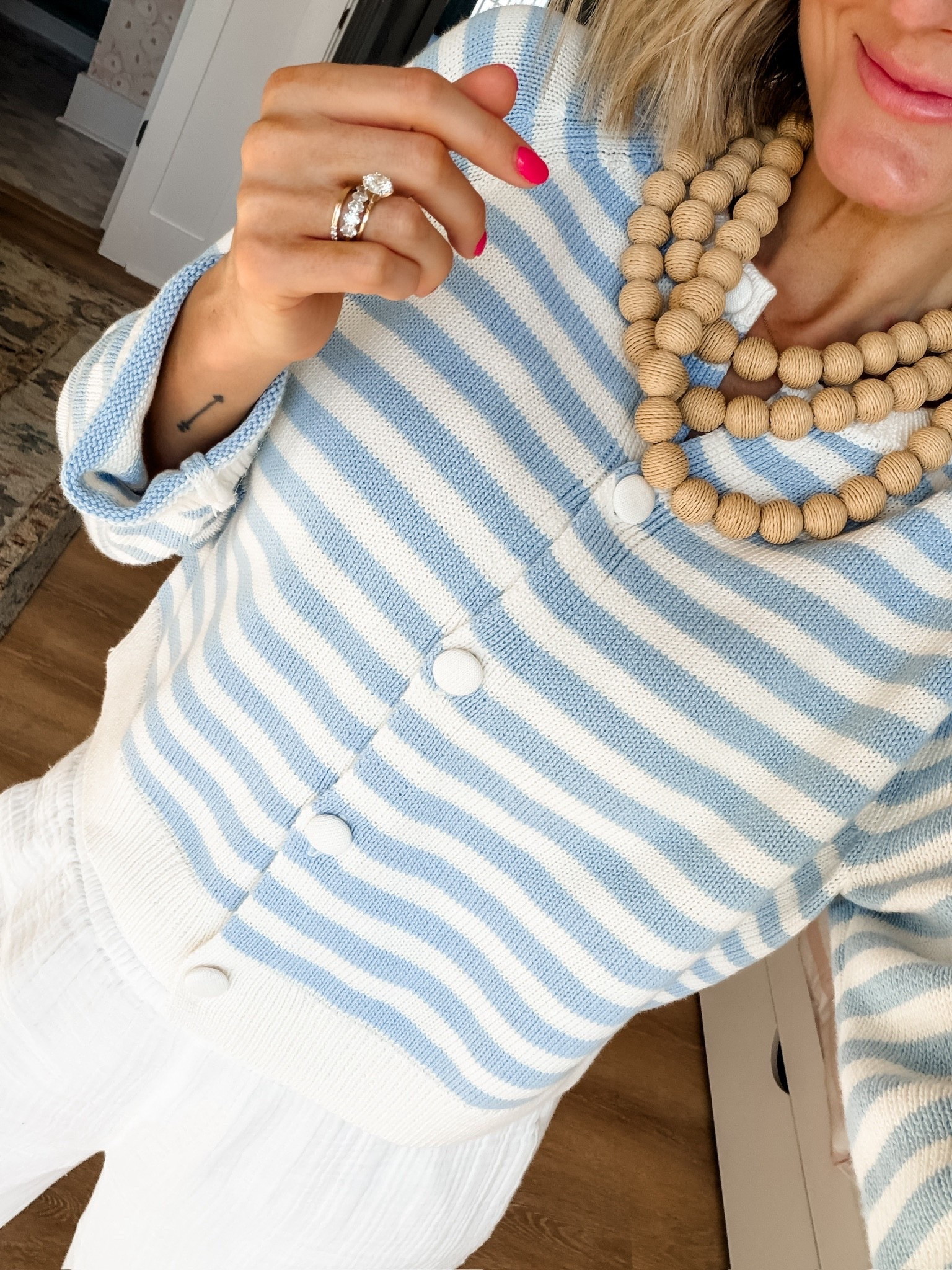 Loving this classic, striped cardigan! Wore this to dinner with friends recently at the beach! Wearing S!

Loverly Grey, striped cardigan, spring outfit, Target, statement necklace 

#LTKSeasonal