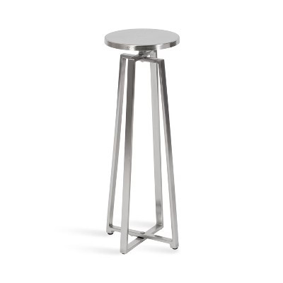 Kate and Laurel Zia Round Metal Drink Table, 9x9x23, Silver | Target