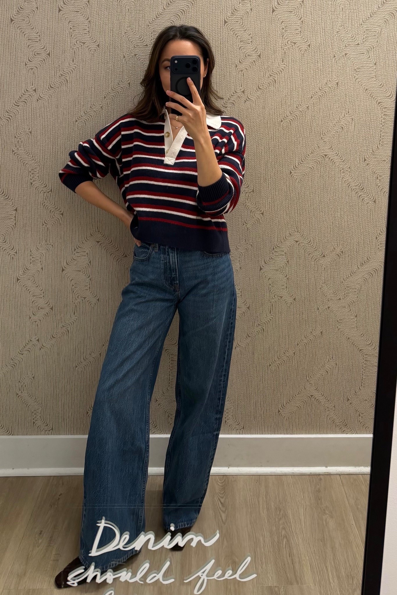 Abercrombie outfit on sale 

Use code AFJEAN for an additional 20% off

Polo sweater — xs, under $45 
Wide leg jeans — wearing size 24, regular length (I’m 5’4”), I sized down one. under $60 


#LTKSaleAlert