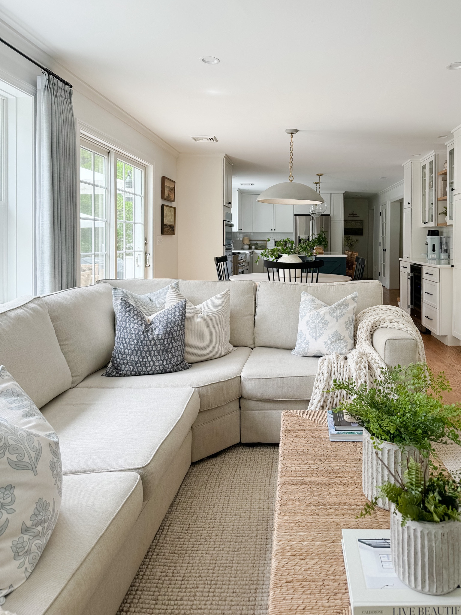 Coastal Living Room

coastal home, sectional, beige home, pottery barn, woven coffee table, gray curtains, sherri calnan home 


#LTKHome #LTKFindsUnder50 #LTKStyleTip