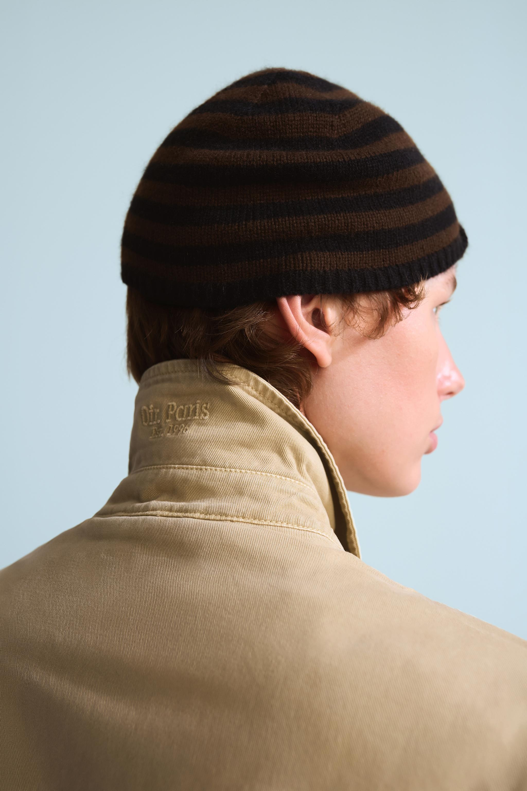 0FR. PARIS X ZARA 100% CASHMERE STRIPED BEANIE | Zara US