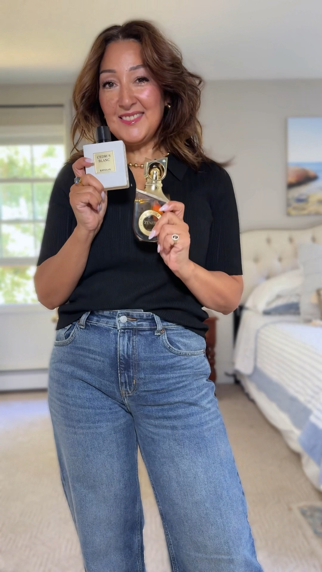 Polished, preppy and relaxed. I paired wide-leg H&M jeans with a black polo, brown Sperry penny loafers and my Naghedi St. Barths Large Tote in Cashmere.

The finishing touch: Rayhaan Cedrus Blanc layered with RiiFFS Zenith for crisp woods softened by creamy sweetness. Outfit and fragrances linked. 🤎

#LTKootd #LTKgrwm #LTKBeauty