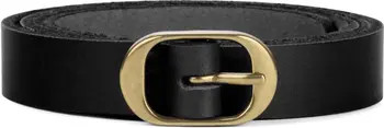 Ezra Arthur Oval Buckle Leather Belt 18mm | Nordstrom | Nordstrom