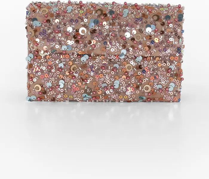 Aurora Beaded Mini Trapezoid Clutch | Nordstrom
