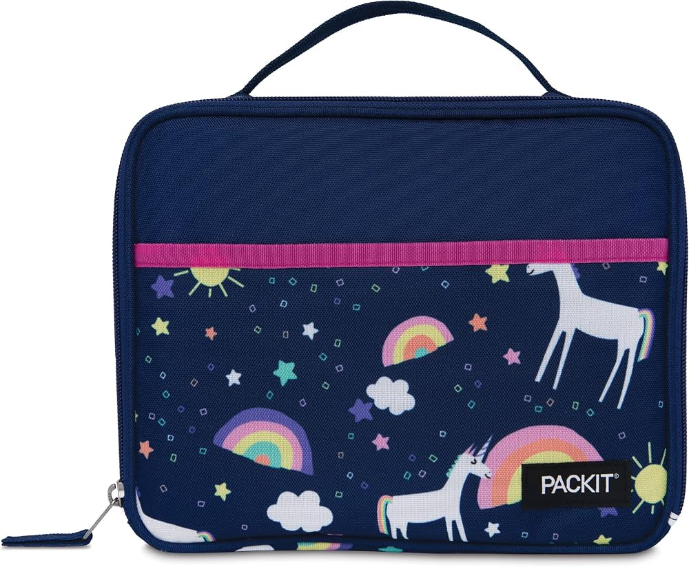 PackIt Freezable Classic Lunch Box, Unicorn Sky Navy, Built with EcoFreeze Technology, Collapsibl... | Amazon (US)