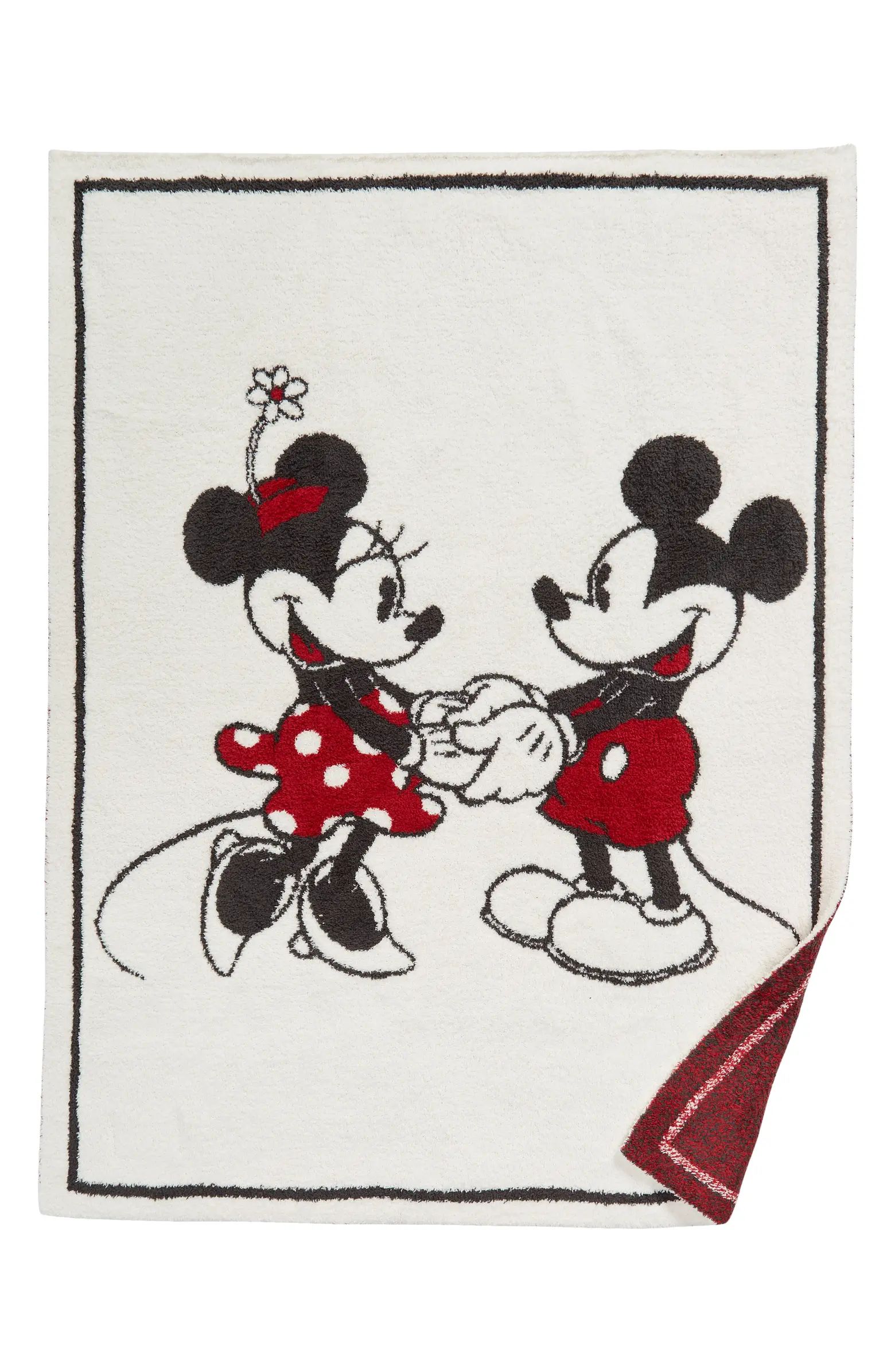 Disney x Barefoot Dreams® CozyChic™ Classic Mickey & Minnie Baby Blanket | Nordstrom