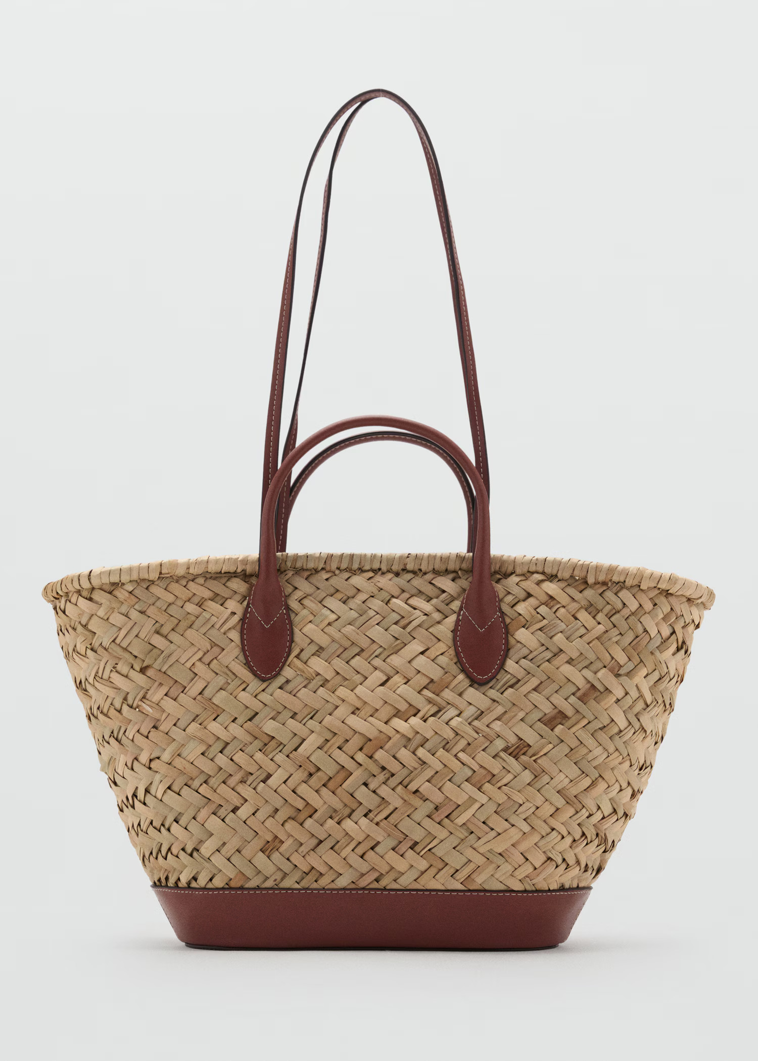 Large double-handle natural fiber basket - Women | MANGO USA | Mango (US/MX/AU)