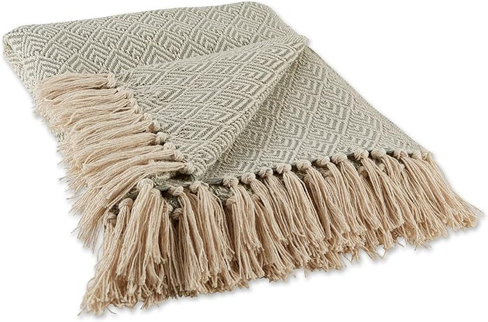 DII Diamond Throw Collection Cotton Woven, 50x60, Artichoke | Amazon (US)