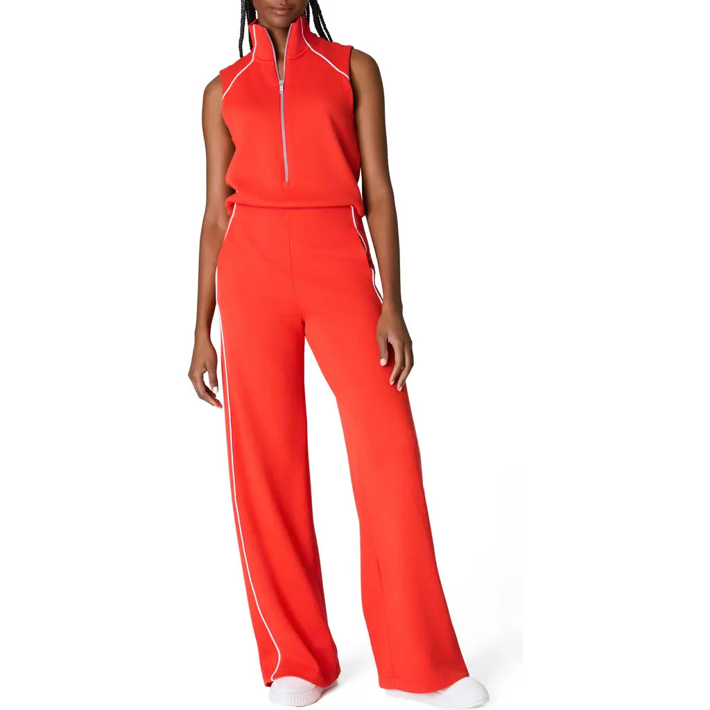 SPANX® AirPiqué Jumpsuit in Poppy at Nordstrom, Size Small | Nordstrom