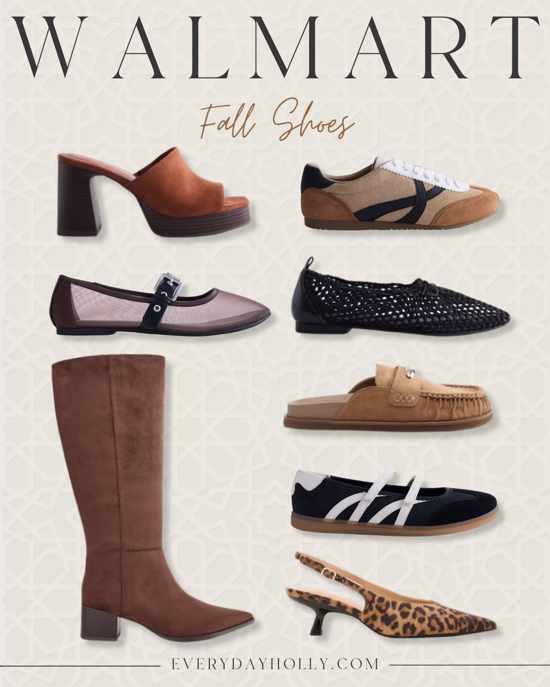Walmart’s fall shoe lineup is GOOD 🤎 From suede boots and leopard slingbacks to ballet flats, sneakers and clogs, there’s something here for workdays, weekends and everything in between.

Walmart fall shoes, fall footwear, suede boots, ballet flats, fall sneakers, leopard heels, women’s loafers, fall shoe trends, affordable fall fashion, EverydayHolly 

 #LTKgrwm #LTKootd #LTKSeasonal