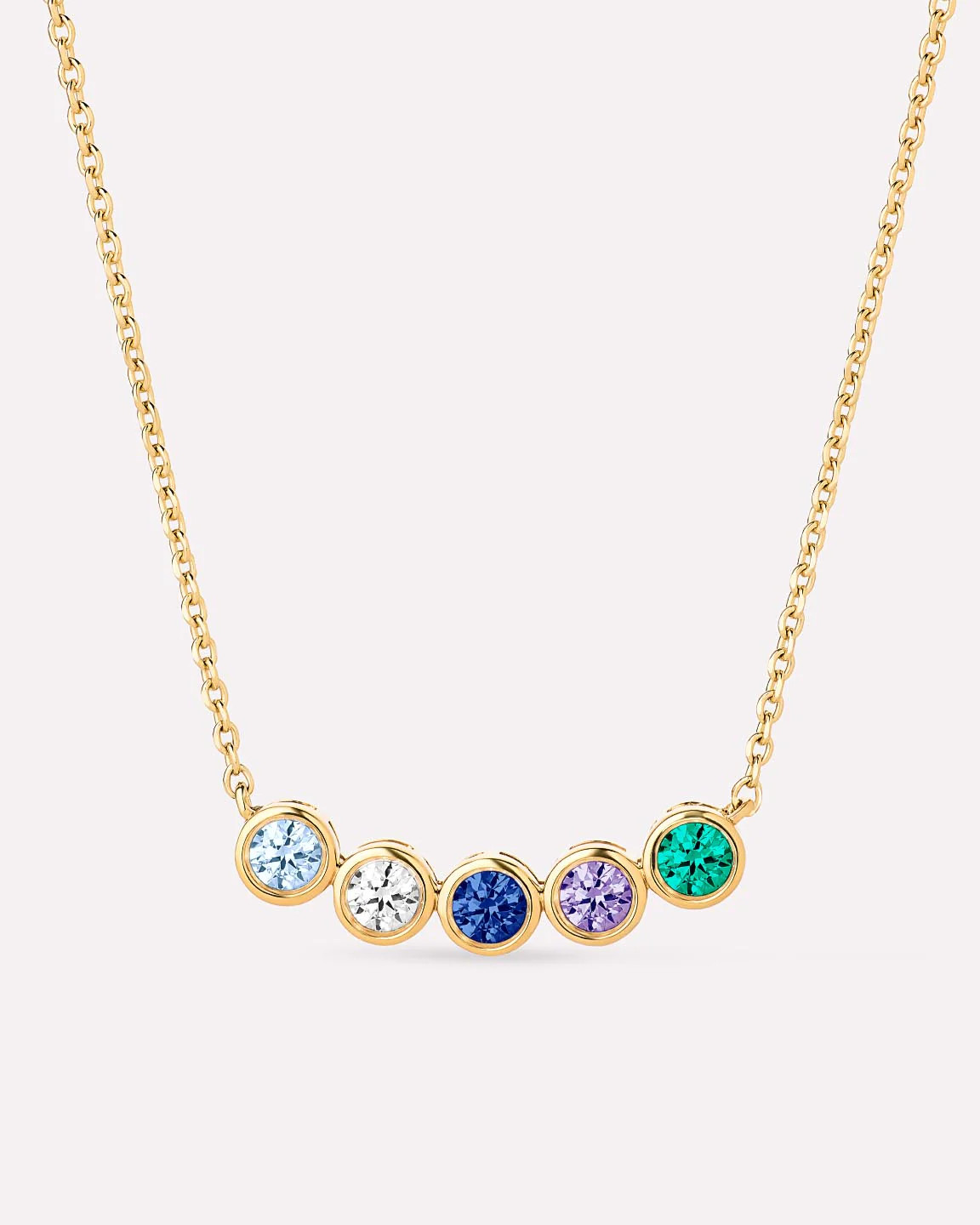 Birthstone Necklace - 5 Stone Birthstone Necklace | Ana Luisa Jewelry | Ana Luisa
