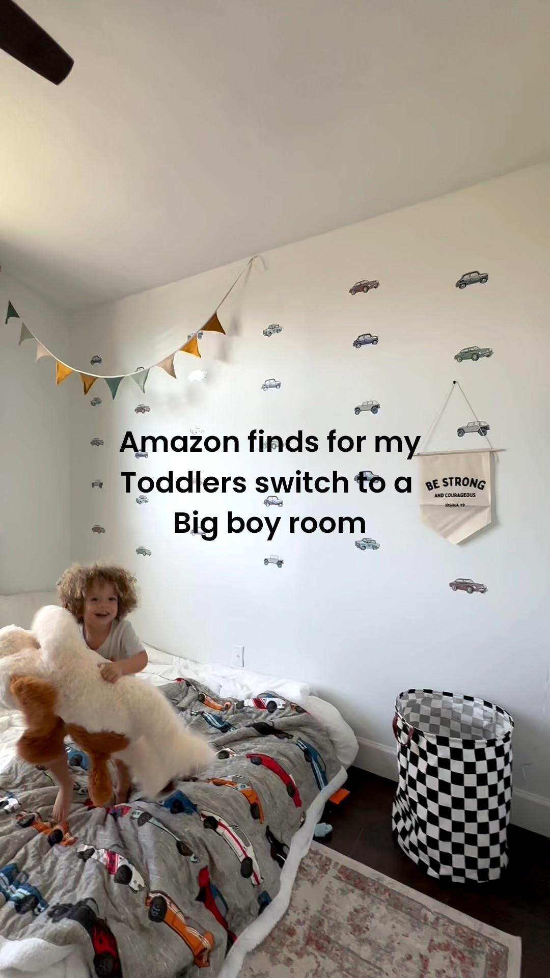 We switched my toddler from a crib to big boy room🥹 We let him pick the theme and of course it was cars haha. He loved it! All these are linked for a boys toddler room🫶


#LTKHome #LTKFindsUnder50 #LTKKids