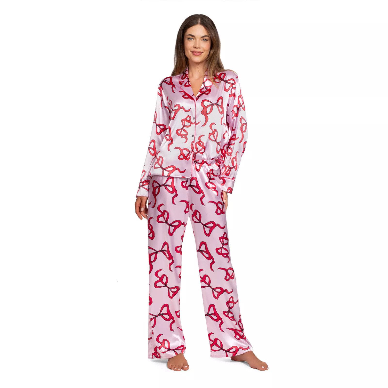 Women's Lilac&London 2-pc. Pajama Top & Pajama Bottoms Set | Kohl's