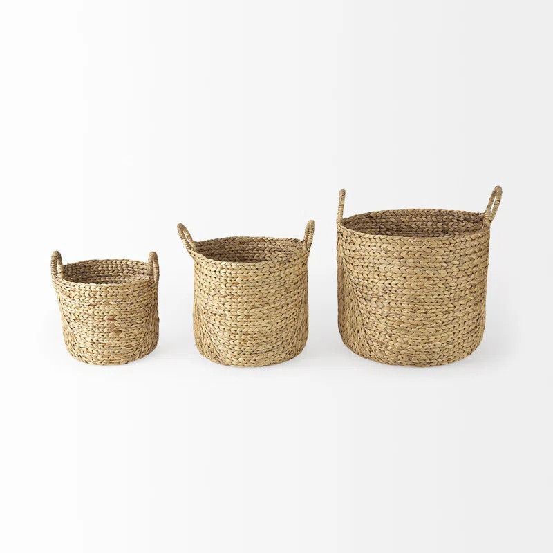 3 Piece Wicker Basket Set | Wayfair North America