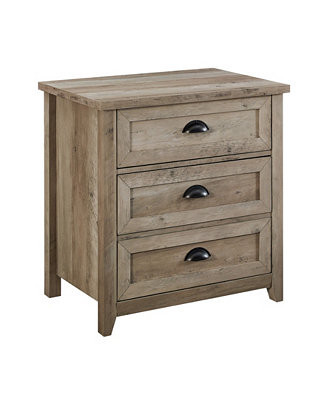 25" 3 Drawer Cup Handle Framed Nightstand | Macys (US)