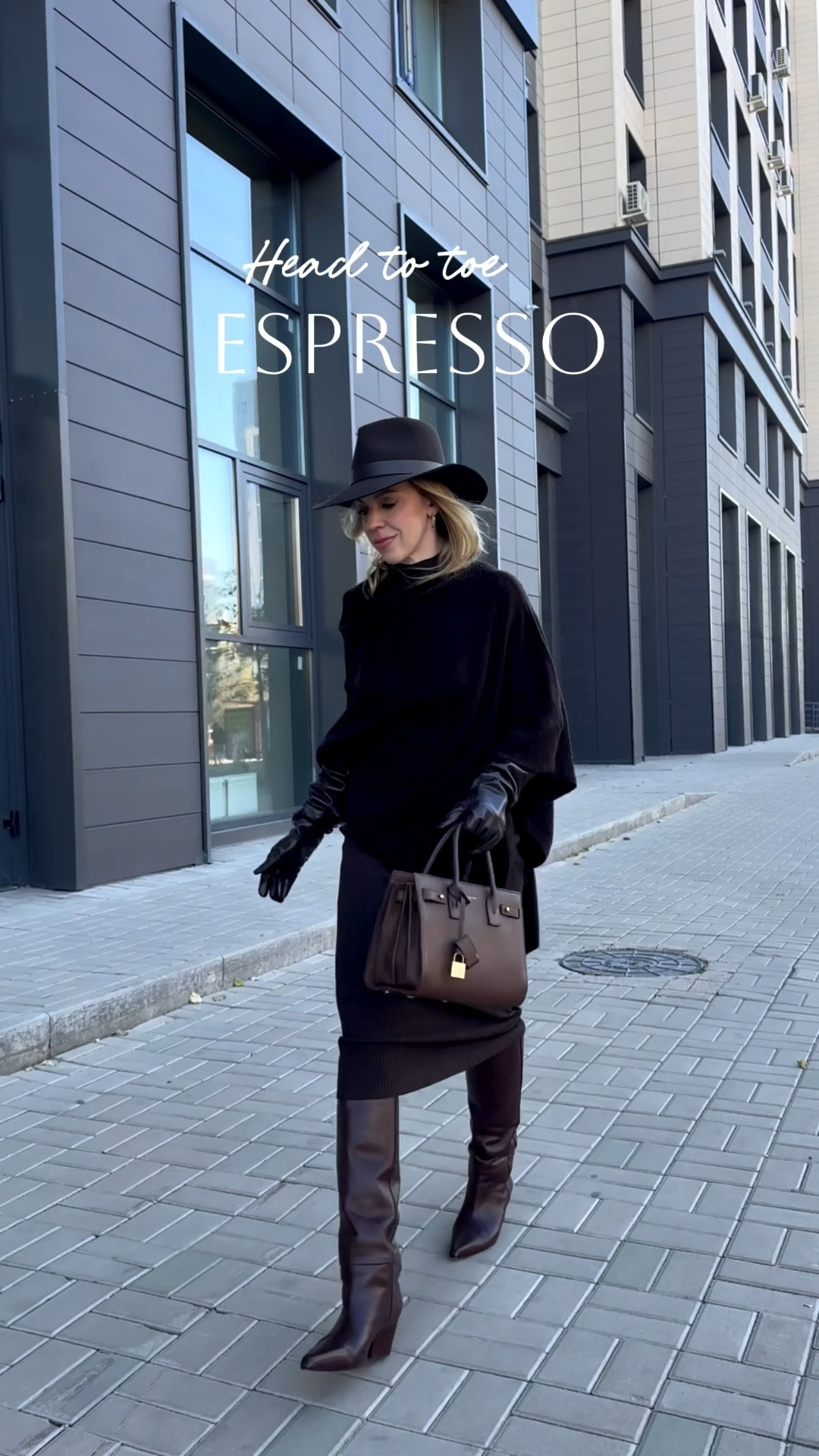 Chocolate brown outfit, espresso brown, @Janessa Leone brown wool hat, dark brown western boots, long leather gloves, style over 40

#LTKSeasonal #LTKSaleAlert #LTKOver40