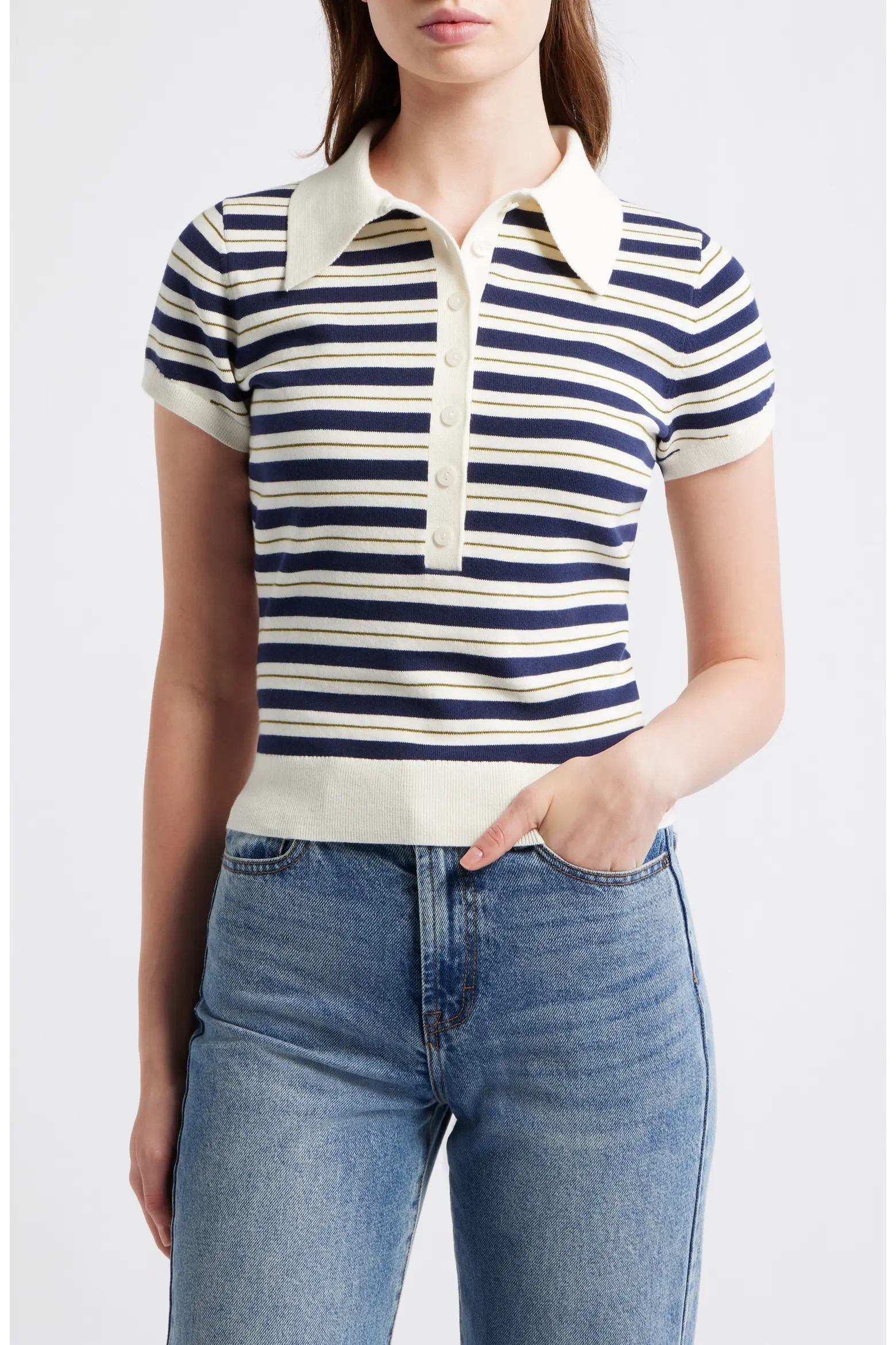 Bentley Crop Polo Sweater (Women) | Nordstrom | Nordstrom