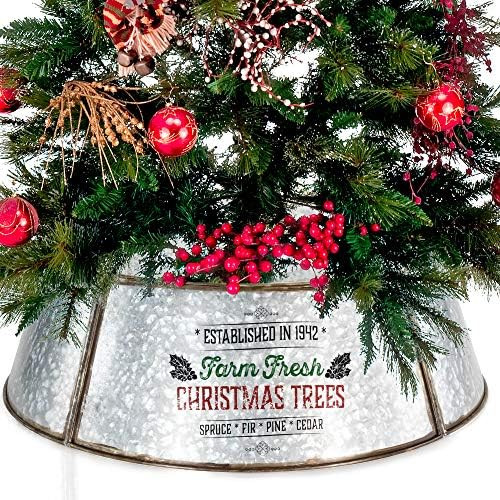 KIBAGA Farmhouse Christmas Tree Collar - Authentic Easy Set Up 30" Tree Ring/Tree Skirt Decorates... | Amazon (US)
