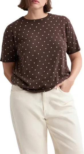 MANGO Polka Dot Short Sleeve Sweater | Nordstrom | Nordstrom