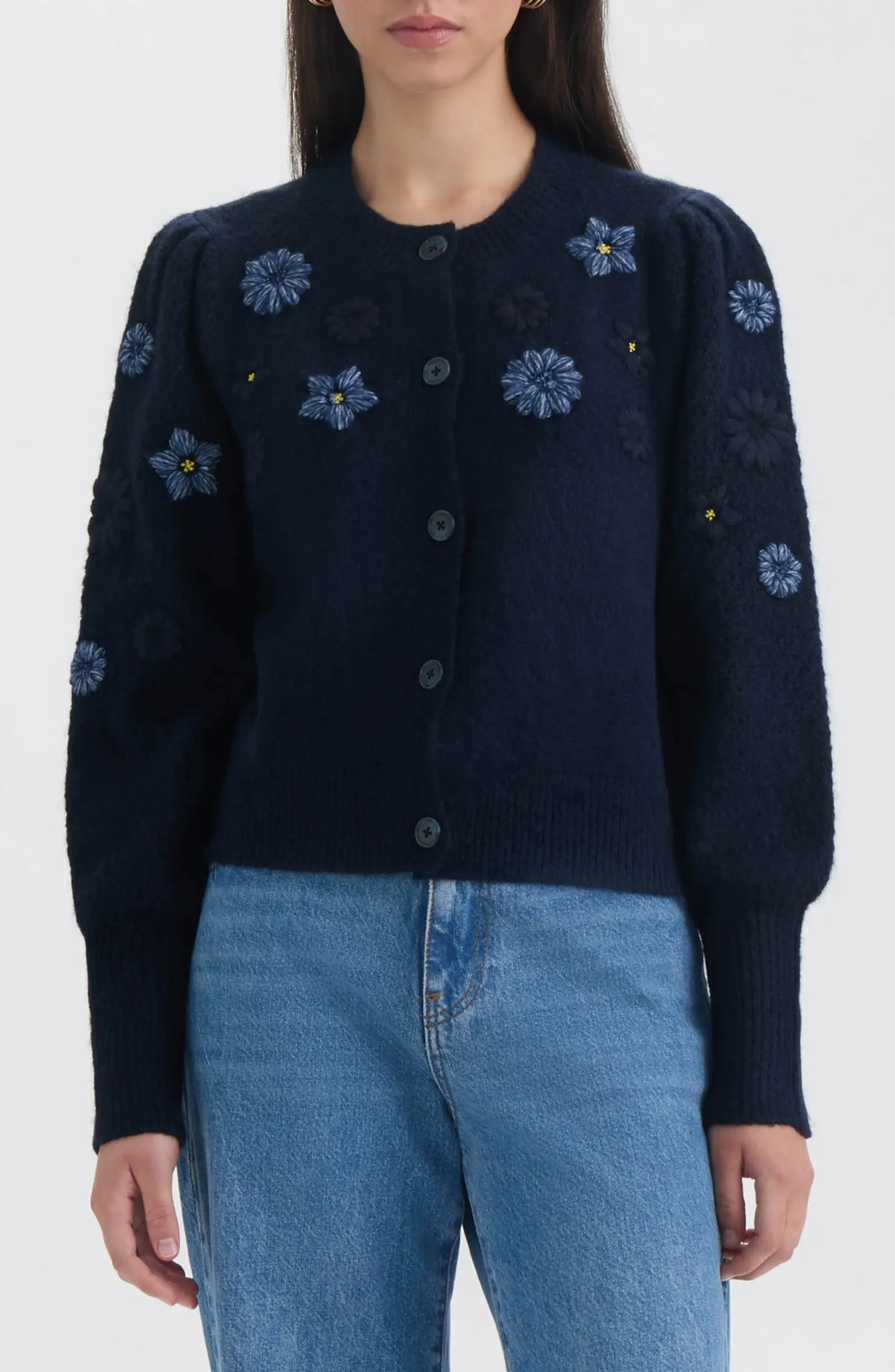 NVLT Flower Embroidered Cardigan | Nordstromrack | Nordstrom Rack