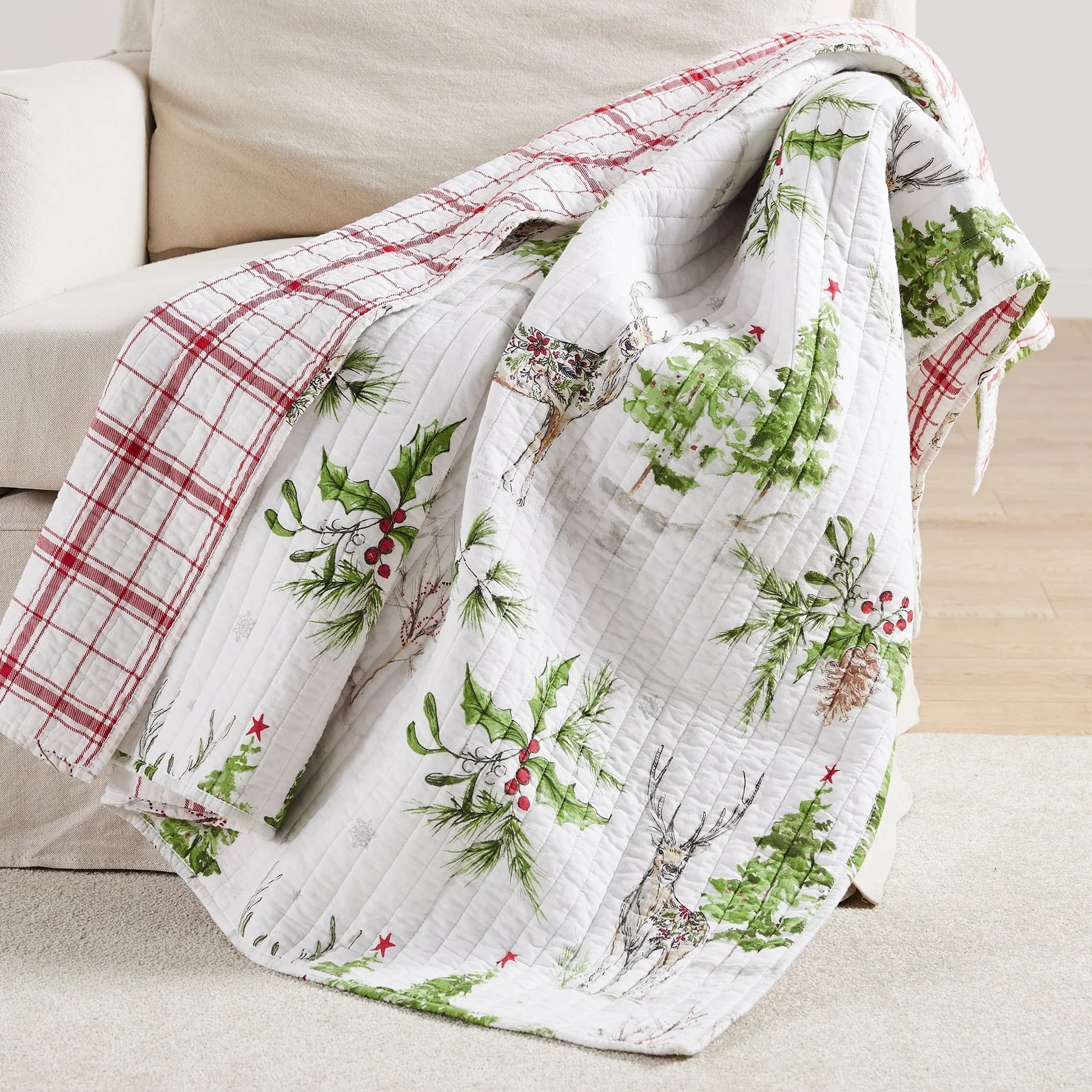 Sleigh Bells Quilted Throw | Levtex Home