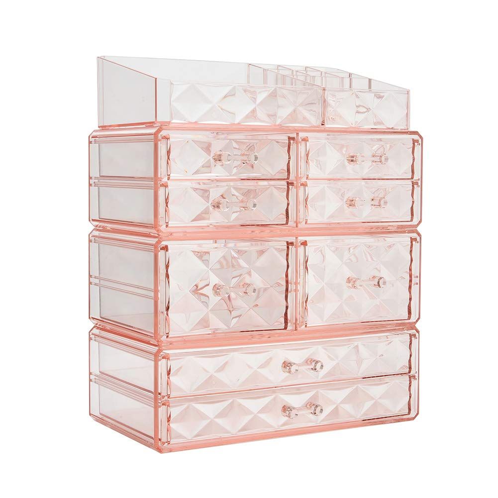 Makeup Organizer Acrylic Cosmetic Storage Drawers and Jewelry Display Box (8 drawer) | Amazon (US)