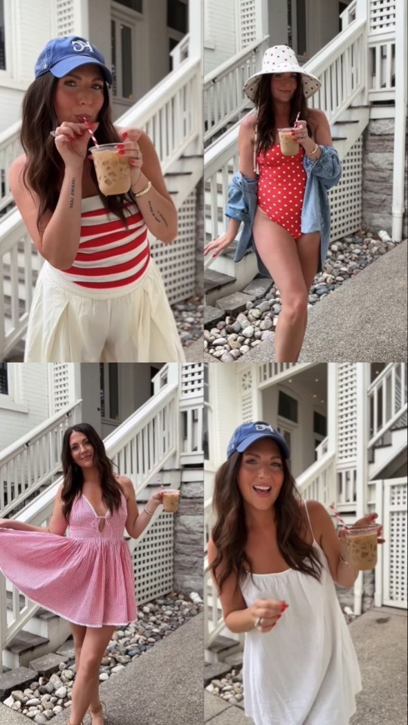 Fourth of July outfits / red white and blue outfit ideas