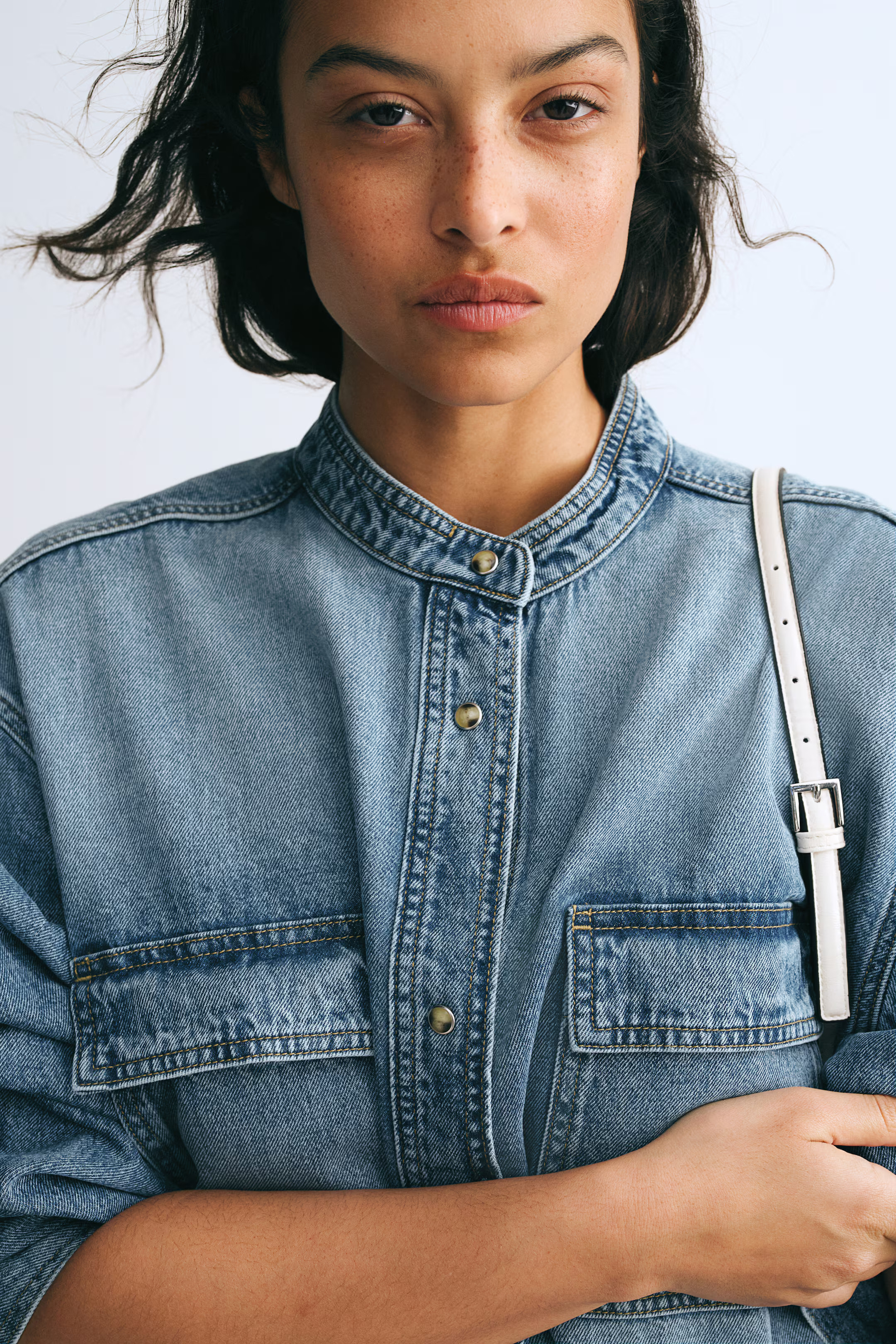 Washed Denim Shirt - Denim blue - Ladies | H&M US | H&M (US + CA)