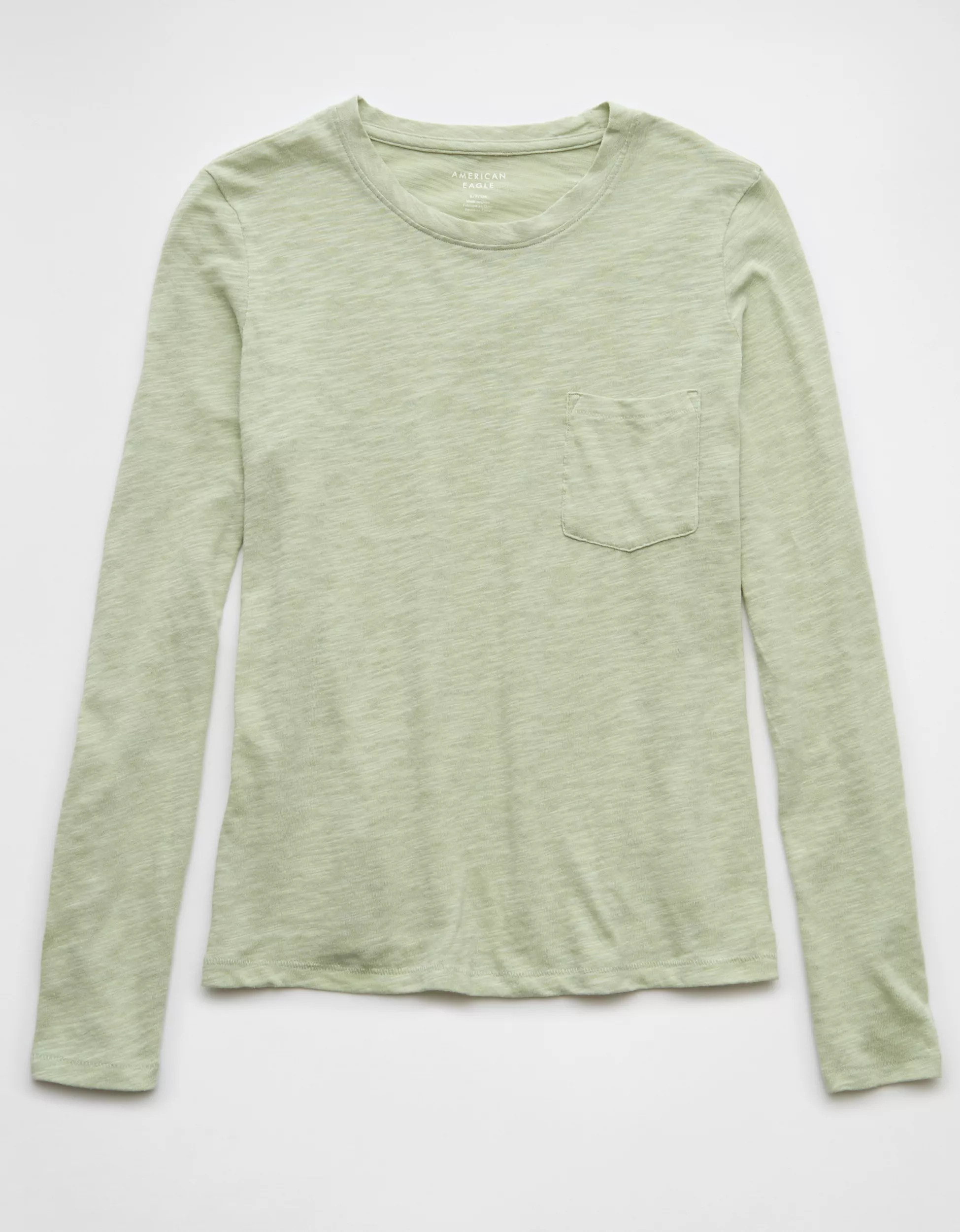 AE Long-Sleeve Pocket T-Shirt | American Eagle Outfitters (US & CA)