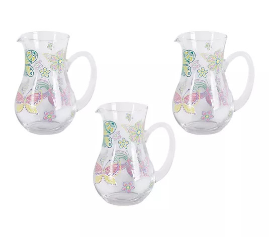 Temp-tations Seasonal Set of 3 Glass Mini Pitchers - QVC.com | QVC