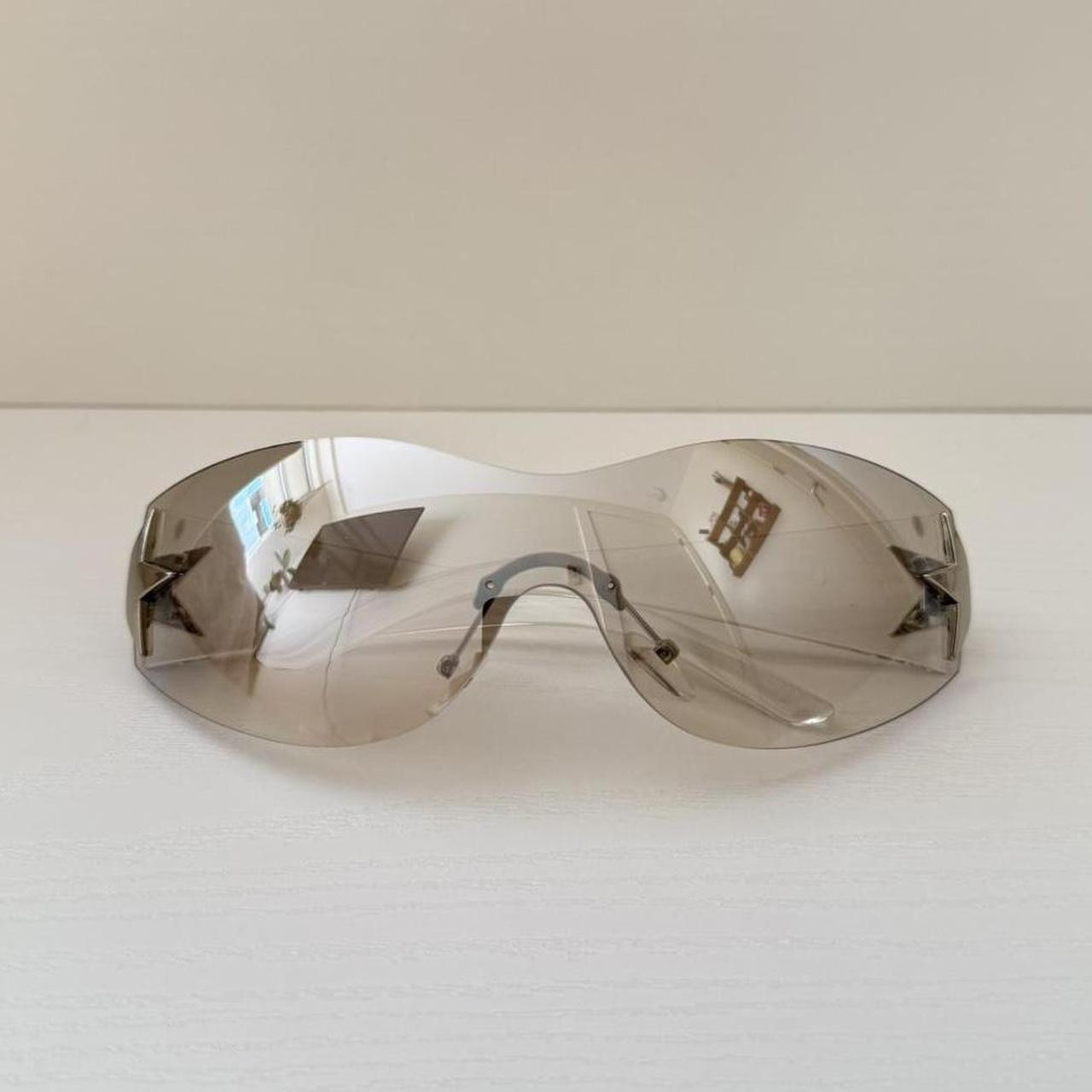 y2k star frame clear gradient frameless sunglasses... | Depop | Depop US