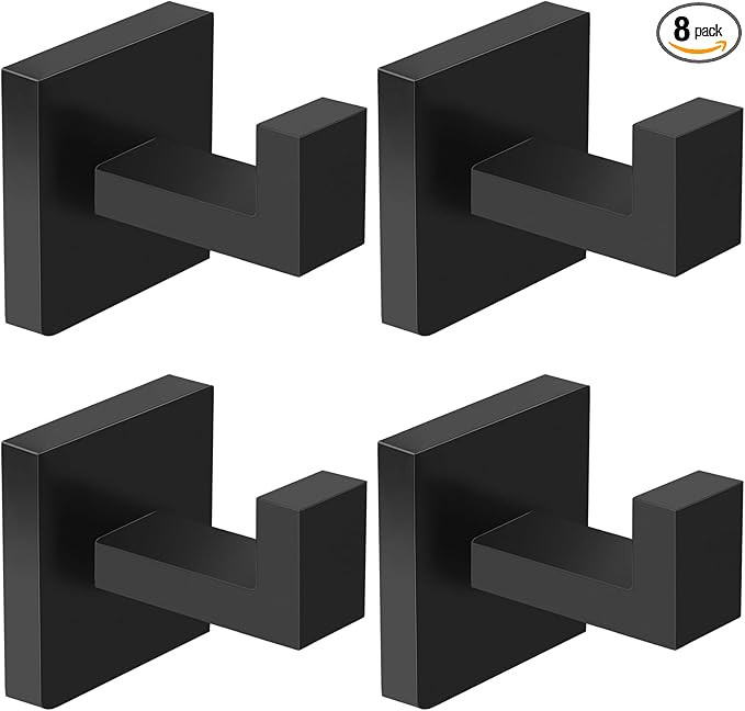 IBosins 8 Pack Towel Hooks Hand Towel Holder for Bathroom Wall Livingroom Bedroom Kitchen Closet ... | Amazon (US)