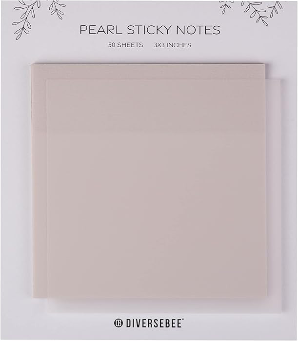 DiverseBee 50 Sheets Pastel Transparent Sticky Notes, 3x3” Clear Sticky Tabs, Translucent Page ... | Amazon (US)