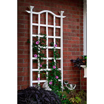 Vita Classic 30-Inches W x 79.25-Inches H White Vinyl Zen Garden Trellis For Climbing Plants For ... | Lowe's