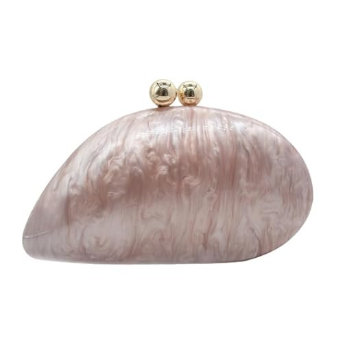 jessie Acrylic Evening Clutch Bag for Women Marble Purse Handbag for Wedding Party Prom (Rose gold) | Amazon (US)