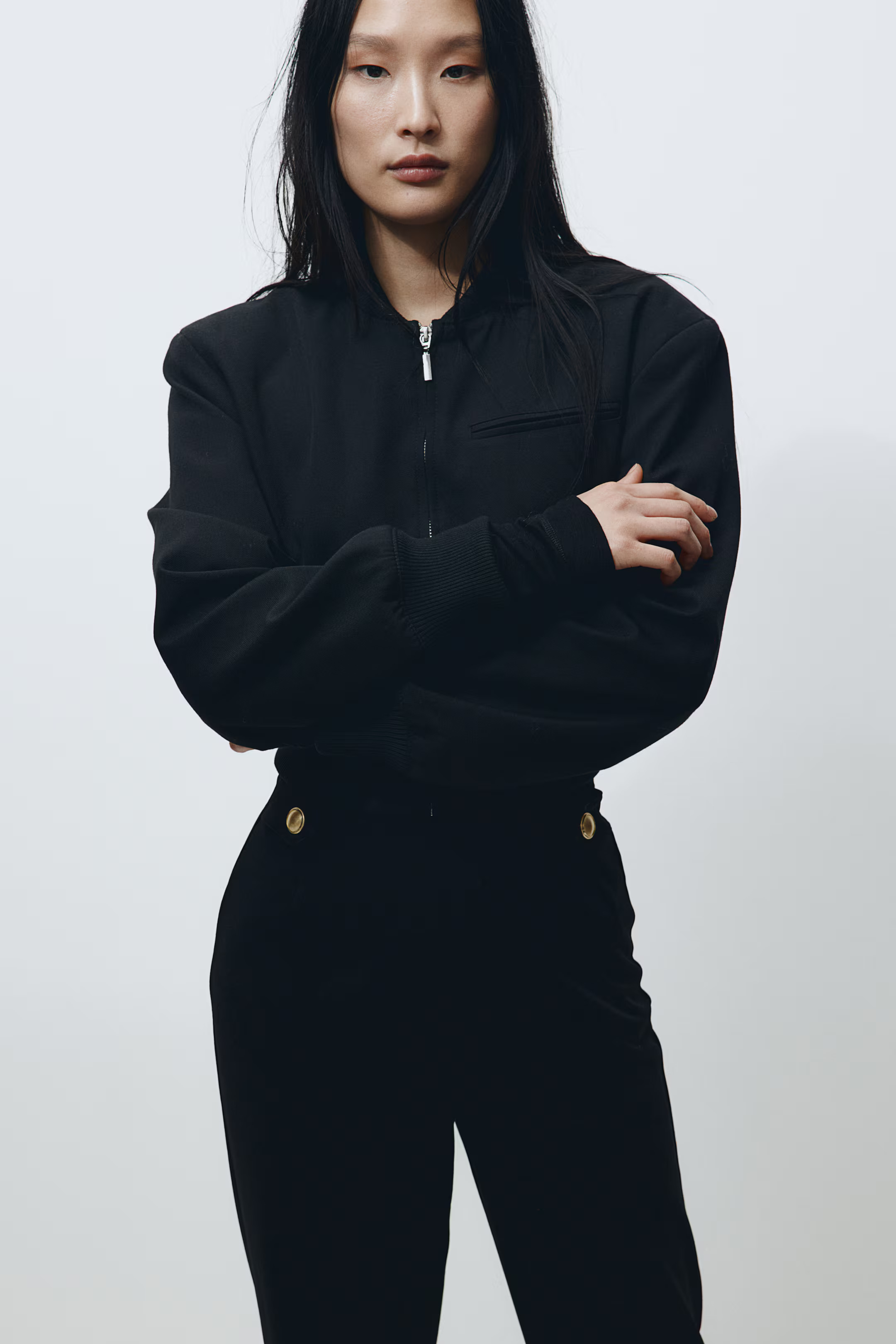 Jersey Dress Pants - High waist - Long - Black - Ladies | H&M US | H&M (US + CA)