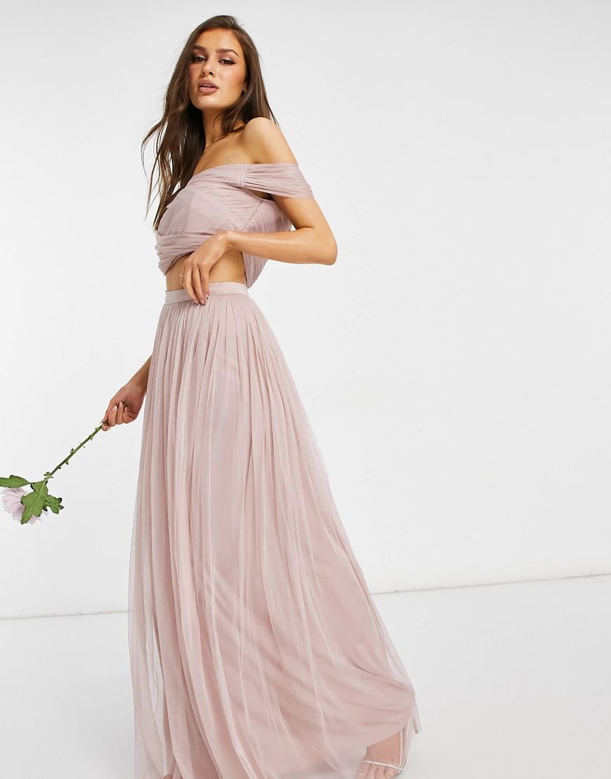 Anaya With Love Bridesmaid tulle maxi matching skirt in pink | ASOS (Global)