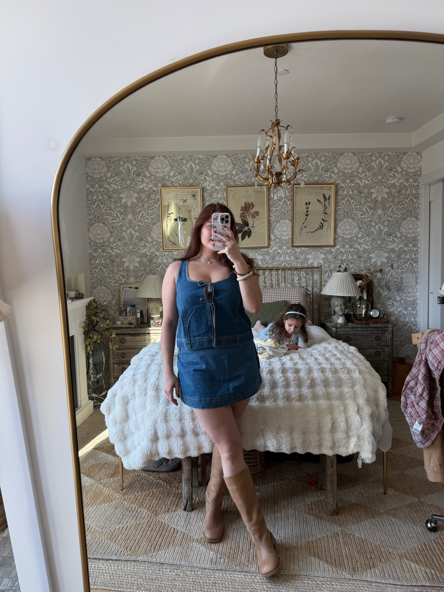 Princess Polly matching denim set top tie front 

#LTKMidsize #LTKSeasonal #LTKFestival