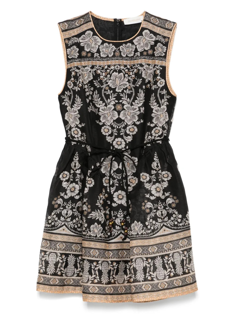 ZIMMERMANN Balance peplum mini dress - Black | Farfetch Global