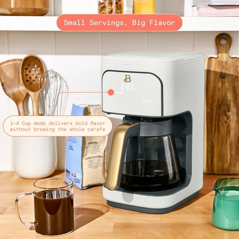 Beautiful 12 Cup Programmable Coffee Maker, White Icing by Drew Barrymore | Walmart (US)