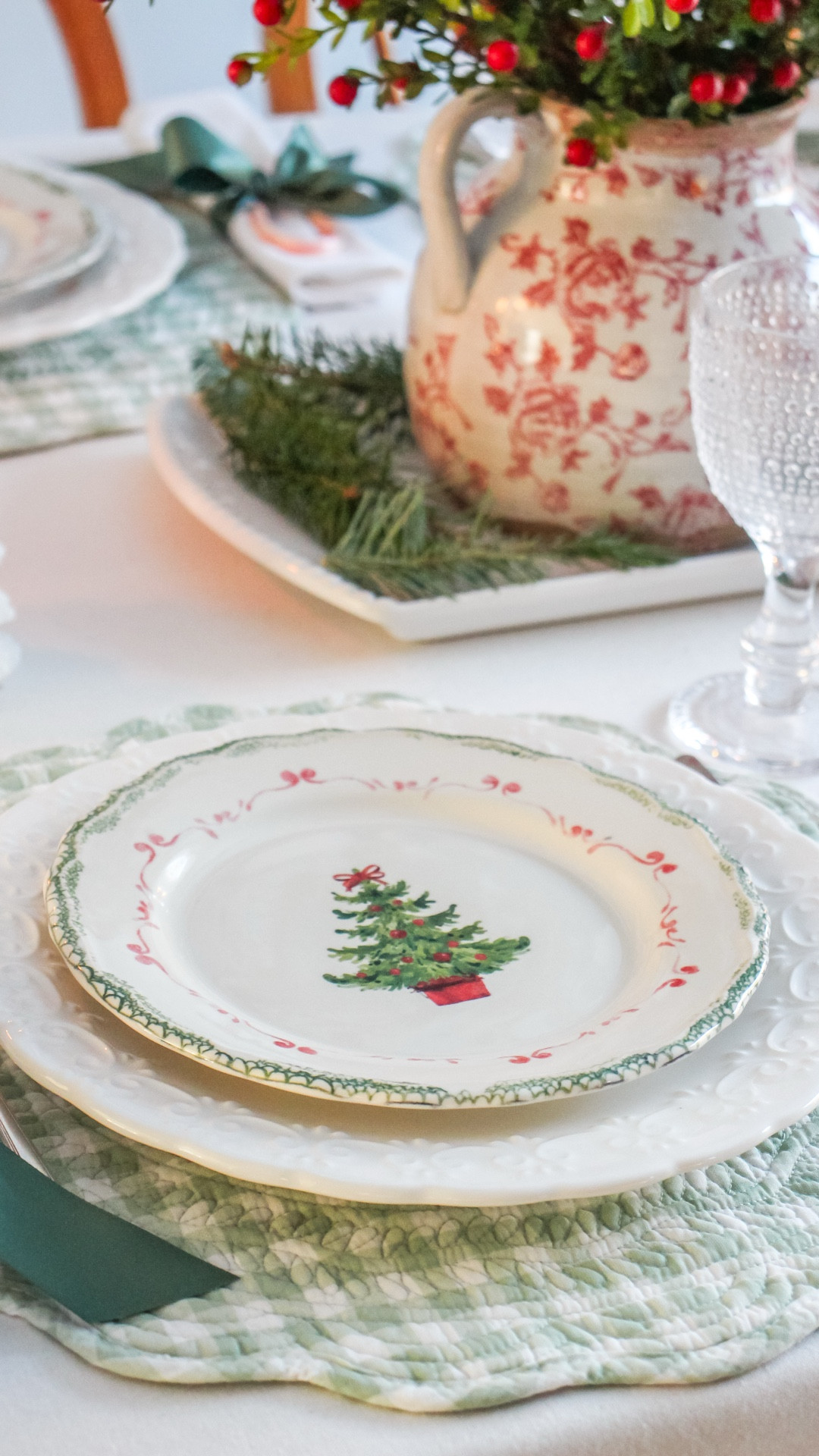 For my Christmas table, I layered Christmas plates in soft greens and reds with nostalgic details that make this season feel magical.🎀

#LTKHoliday #LTKHome #LTKSeasonal