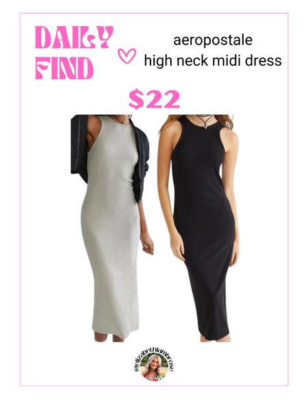 daily find!! 
aeropostale high neck midi dress! 
i have one so similar to this and i love it! it is so comfy and goes with anything!!

#mididress #dress #aeropostale #ribbed  

#LTKU #LTKstyletip #LTKfindsunder50