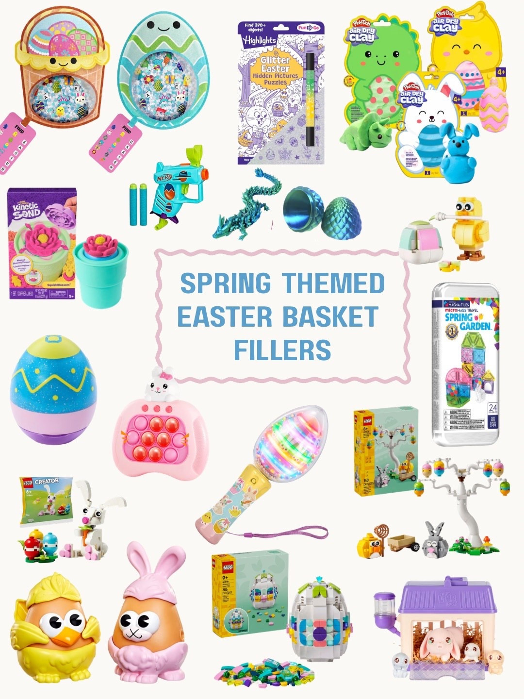 If you’re building Easter baskets and want fillers that aren’t junk — these are the cutest spring-themed finds my kids actually play with 🐣🌸
Good mix of creative, sensory, and small toys that feel fun and useful. Perfect for toddlers through big kids.

easter basket fillers for kids, easter basket ideas for kids, spring easter basket ideas, non candy easter basket fillers, easter toys for kids, toddler easter basket ideas, easter gifts for kids, spring toys for kids, kids easter gifts, easter basket stuffers, educational toys for kids, sensory toys for kids, travel toys for kids, small toys for kids, fidget toys kids, lego easter sets, magna tiles spring garden, creative toys for kids, screen free kids activities, preschool toys, kindergarten gift ideas, spring themed toys, outdoor spring toys kids, quiet toys for kids, toy gift ideas for boys and girls, holiday basket ideas kids

#LTKSeasonal #LTKmomlife #LTKKids