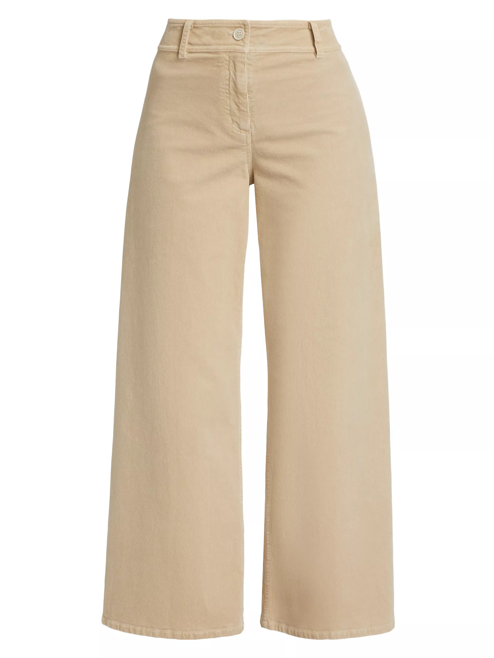 Megan Cotton-Blend Corduroy Cropped Wide-Leg Pants | Saks Fifth Avenue