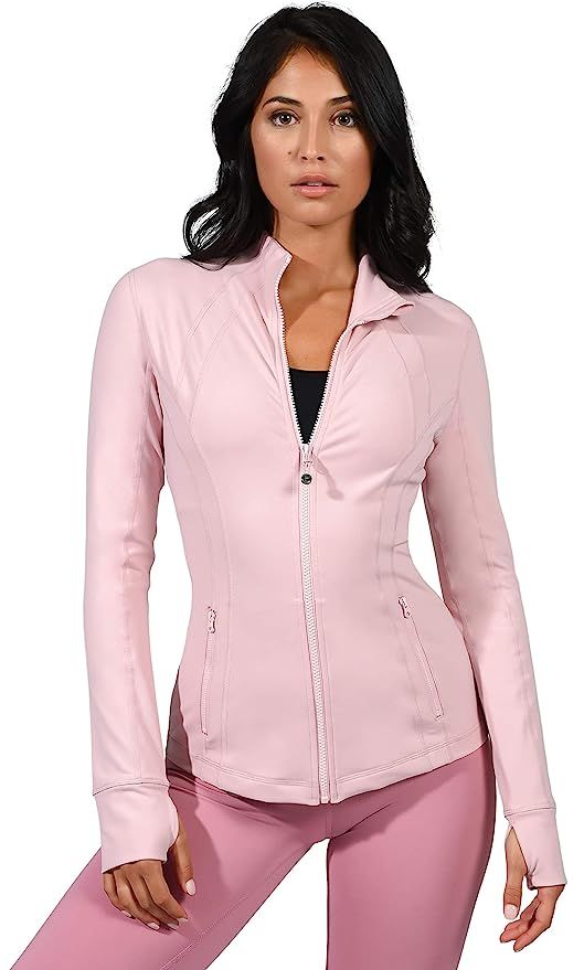 90 Degree By Reflex Women’s Lightweight, Full Zip Running Track Jacket | Amazon (US)