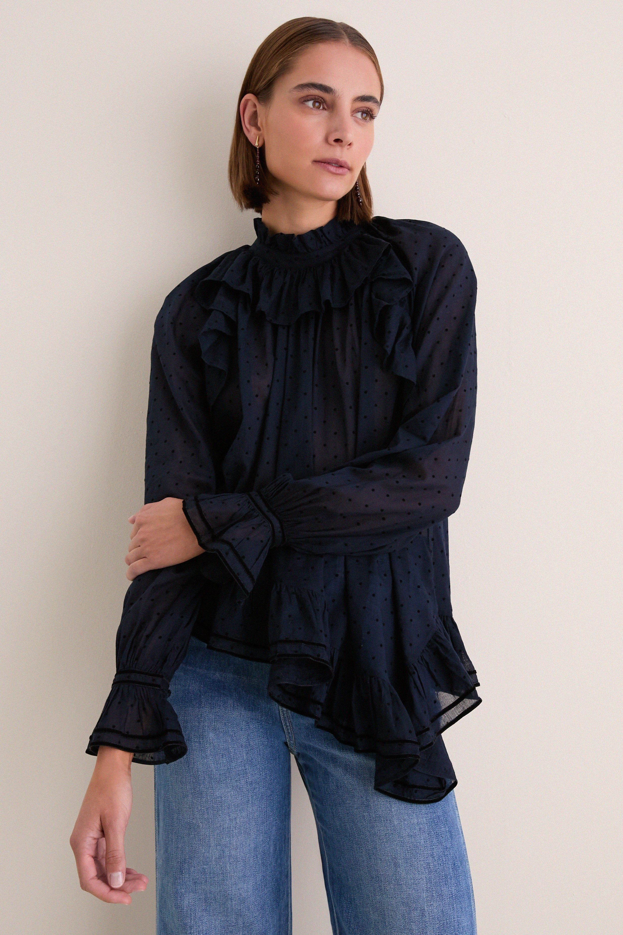 Nightfall Marcella Long Sleeve Cotton Blouse | Tuckernuck (US)