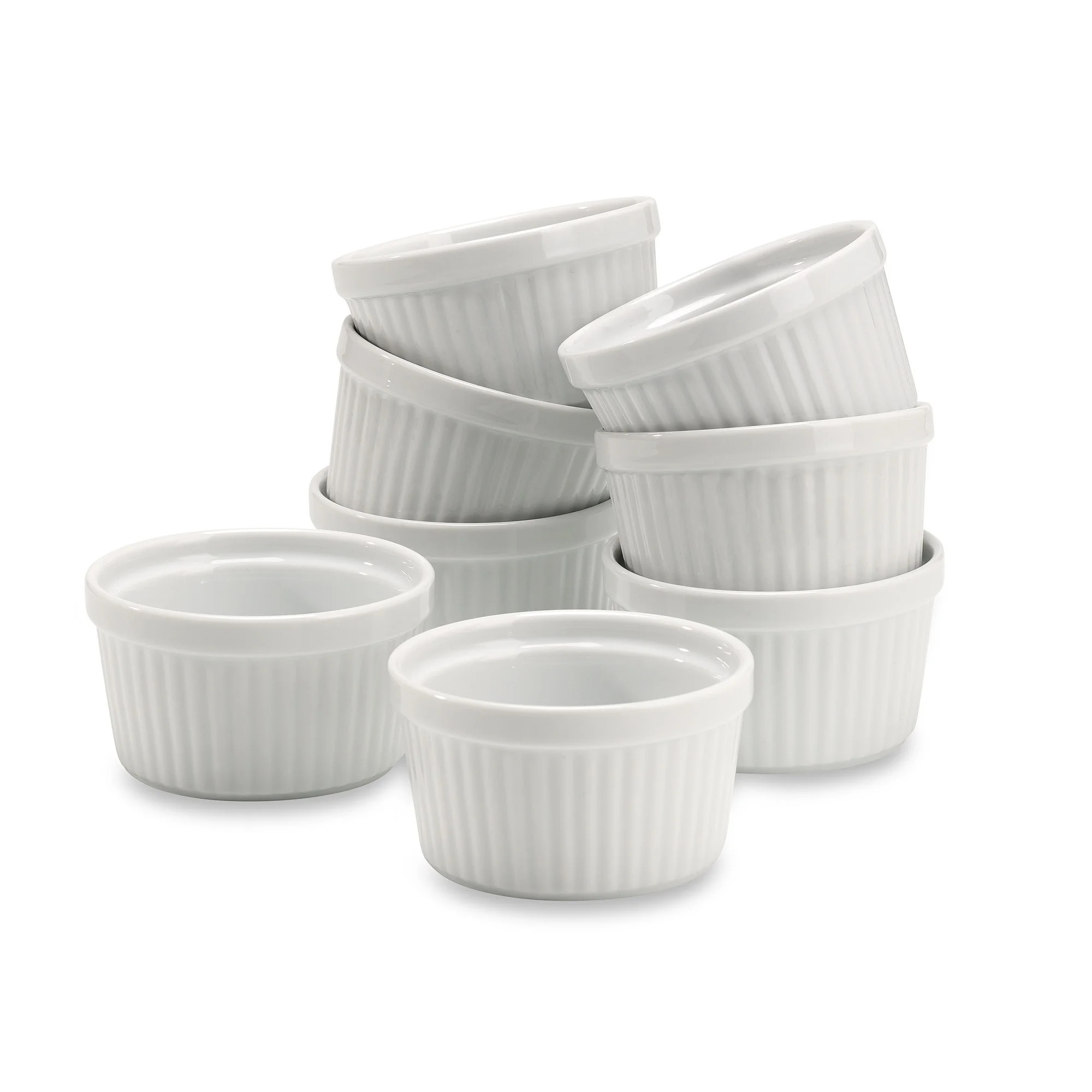 Better Homes & Gardens 8 Piece White Porcelain Ramekin Set | Walmart (US)