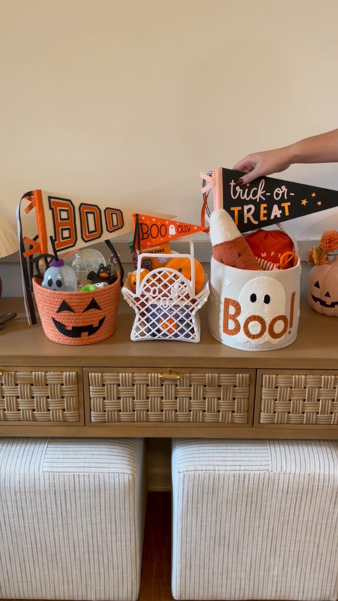 Halloween Boo Basket ideas for kids!! A lot of these items were found in the dollar spot at Target & Walmart! Hope it helps give you some inspiration for your own basket! I can only link 16 items but saved more in my products collection “Halloween"

The pumpkin & boo baskets were found at homegoods!

Dog sweatshirt from Dream & Co

#LTKFamily #LTKSeasonal #LTKKids
