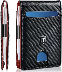 Gostwo Slim Wallet for Men, Minimalist Money Clip Card Wallet, RFID Blocking Bifold Mens Wallet, ... | Amazon (US)